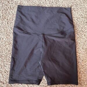 High-Waist Black Women’s Maternity Bike Shorts